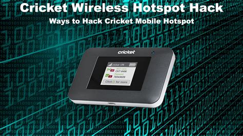 Hop online in a sec. . Cricket wireless hotspot hack